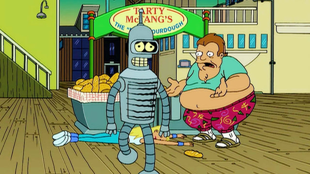 Nonton Futurama Season 3 Episode 13 - Bendin' in the Wind di Disney+