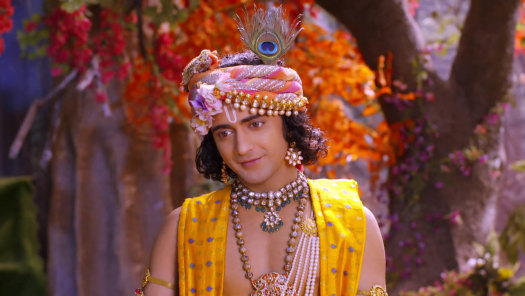 Radhakrishna Disney Hotstar Krishna aka sumedh mudgalkar to save radha by transforming into an old lady achyuta. radhakrishna disney hotstar