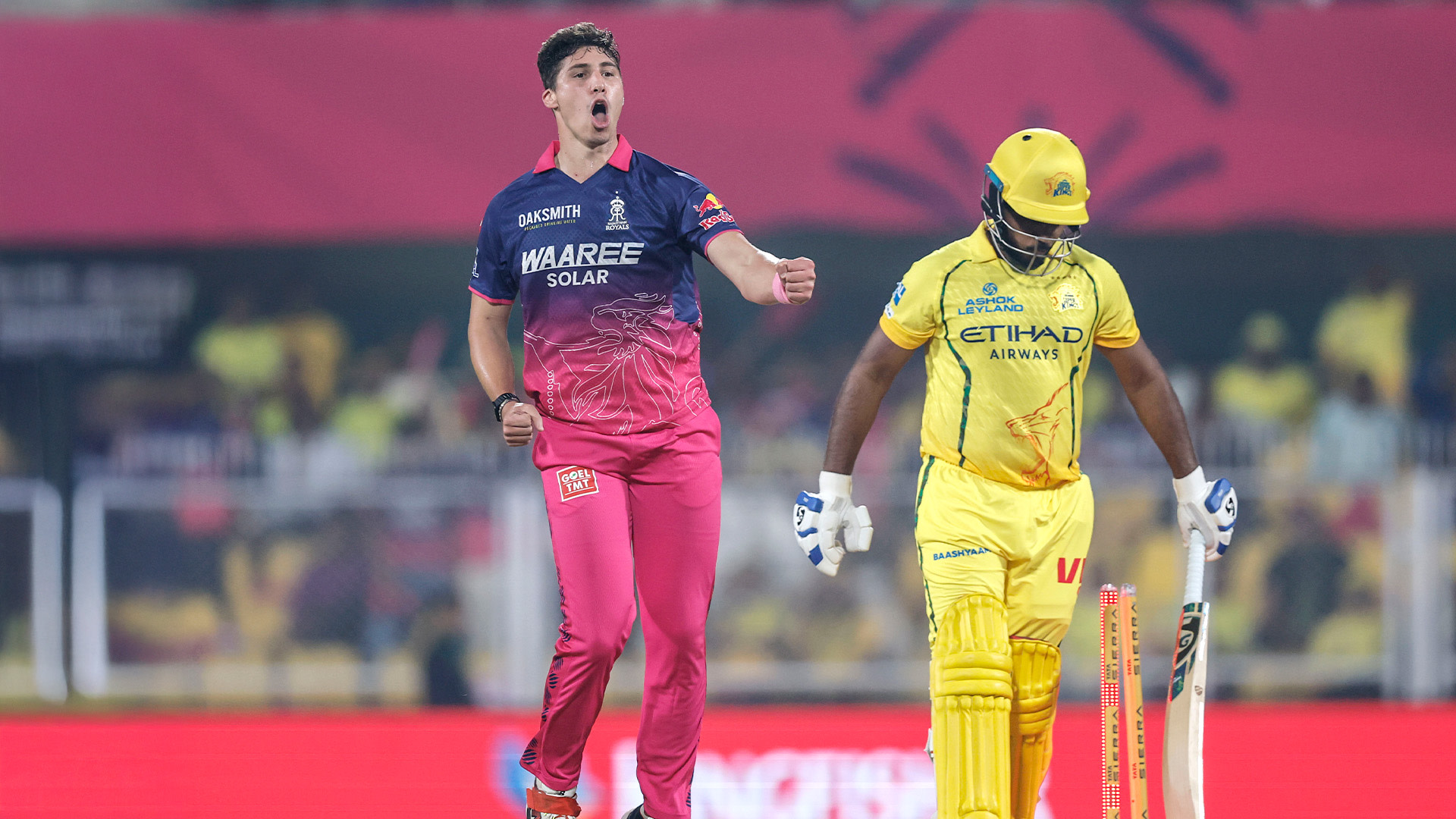 CSK Fall of Wickets vs RR