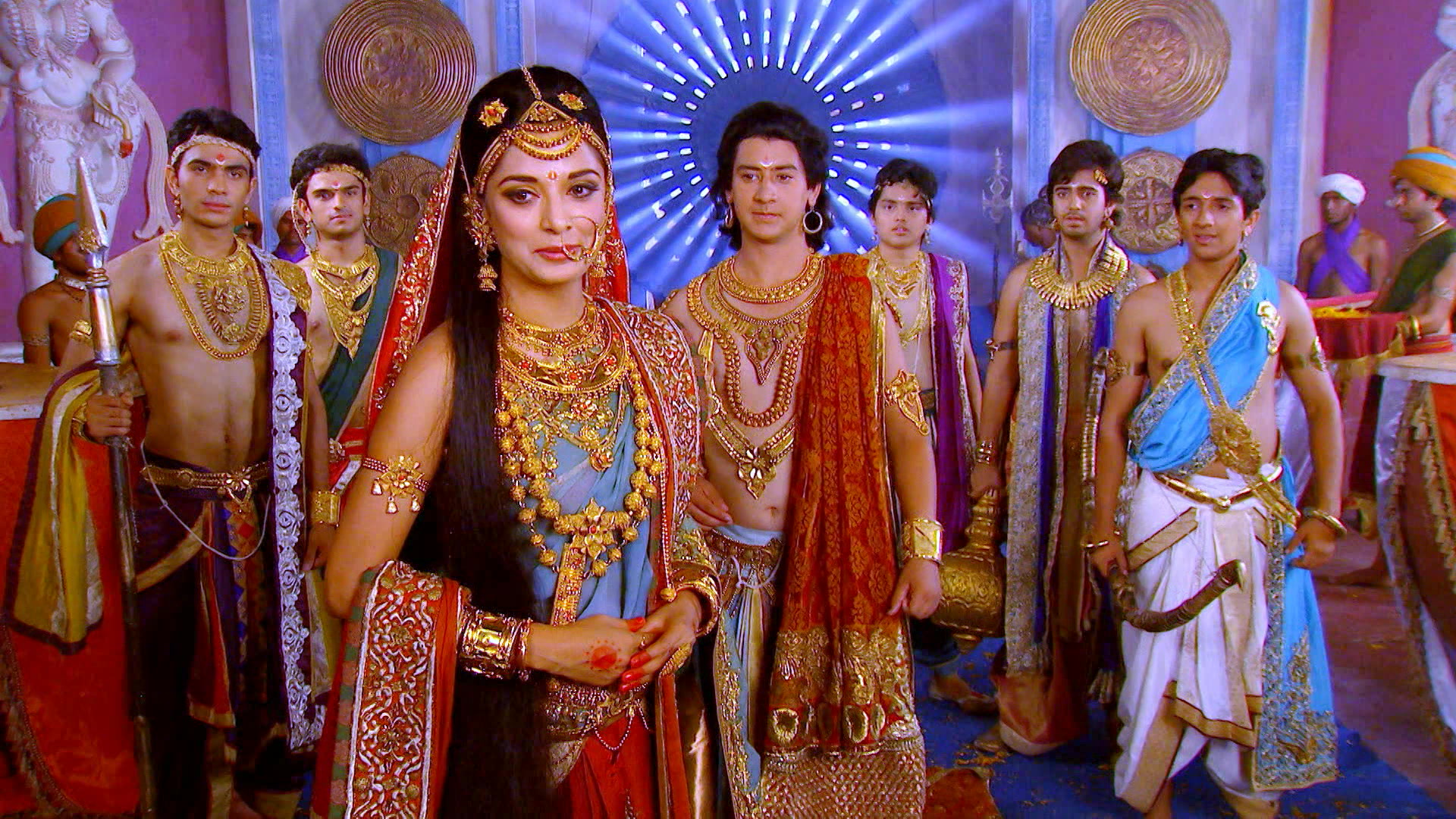 Draupadi Meets Her Sons