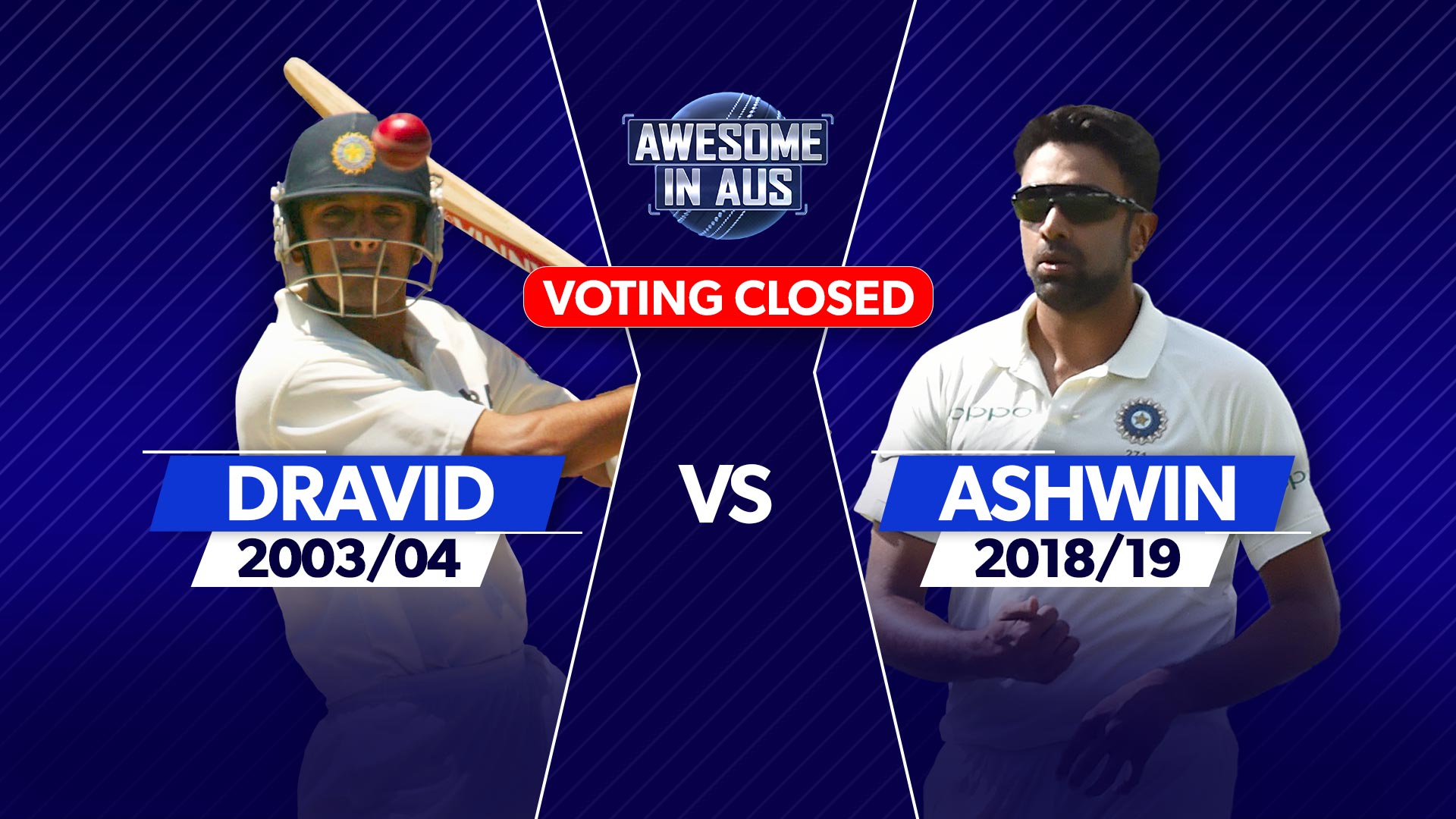 R16: Dravid 2003/04 vs Ashwin 2018/19