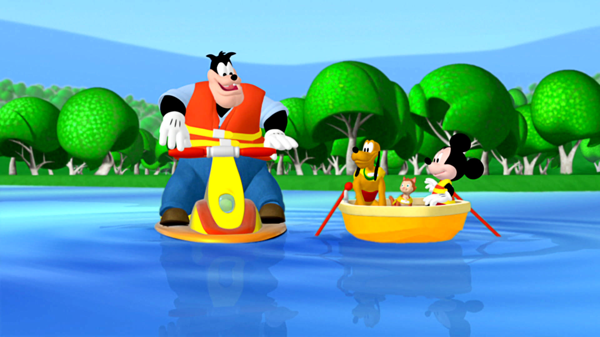 Mickey Goes Fishing