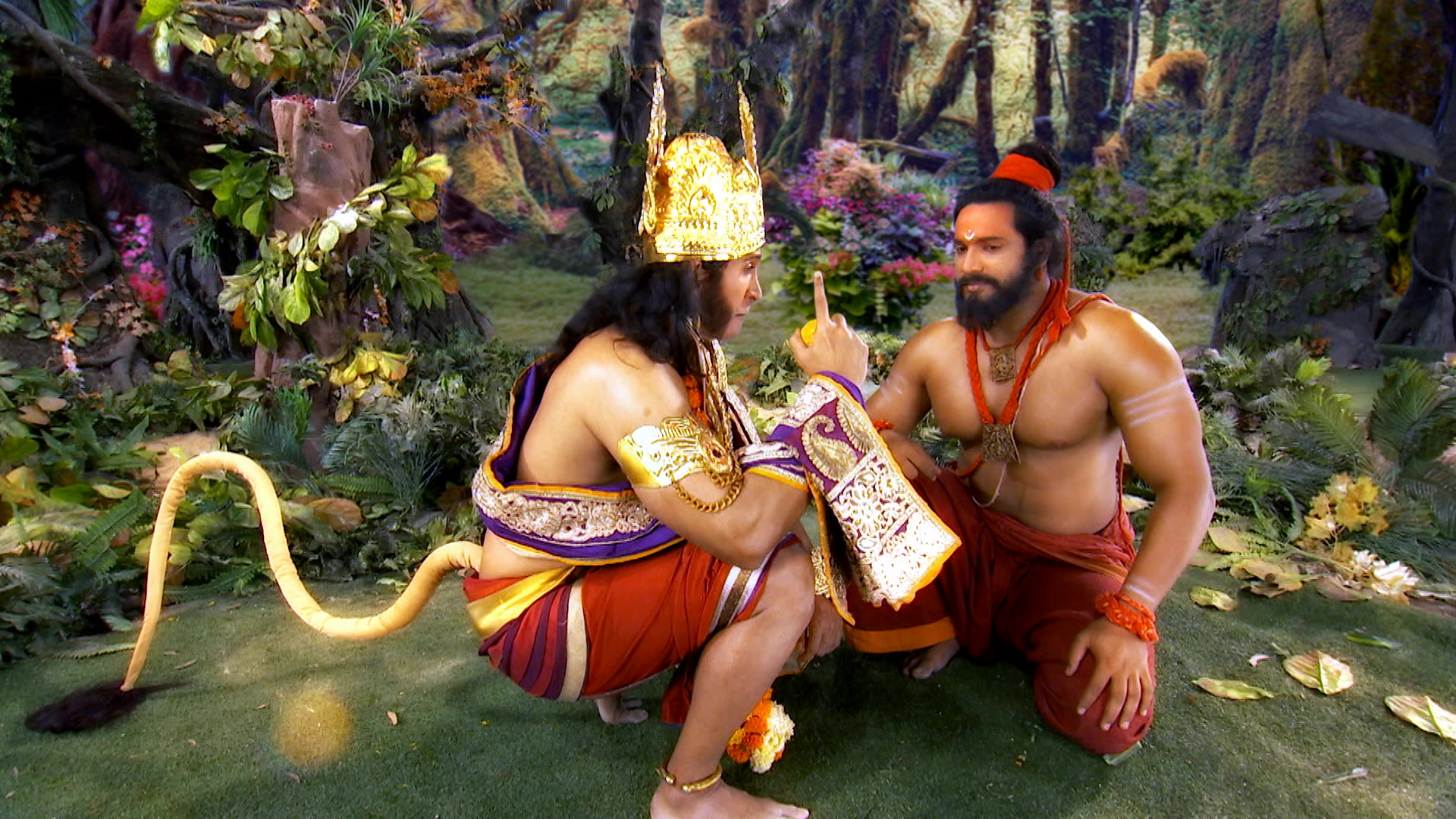 Hanuman Blesses Bheema