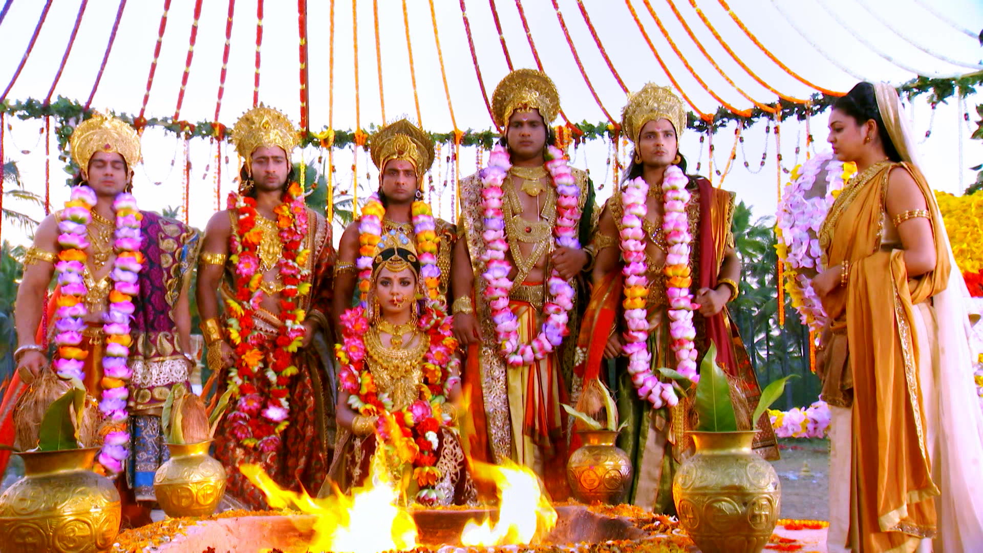 Draupadi Weds the Pandavas