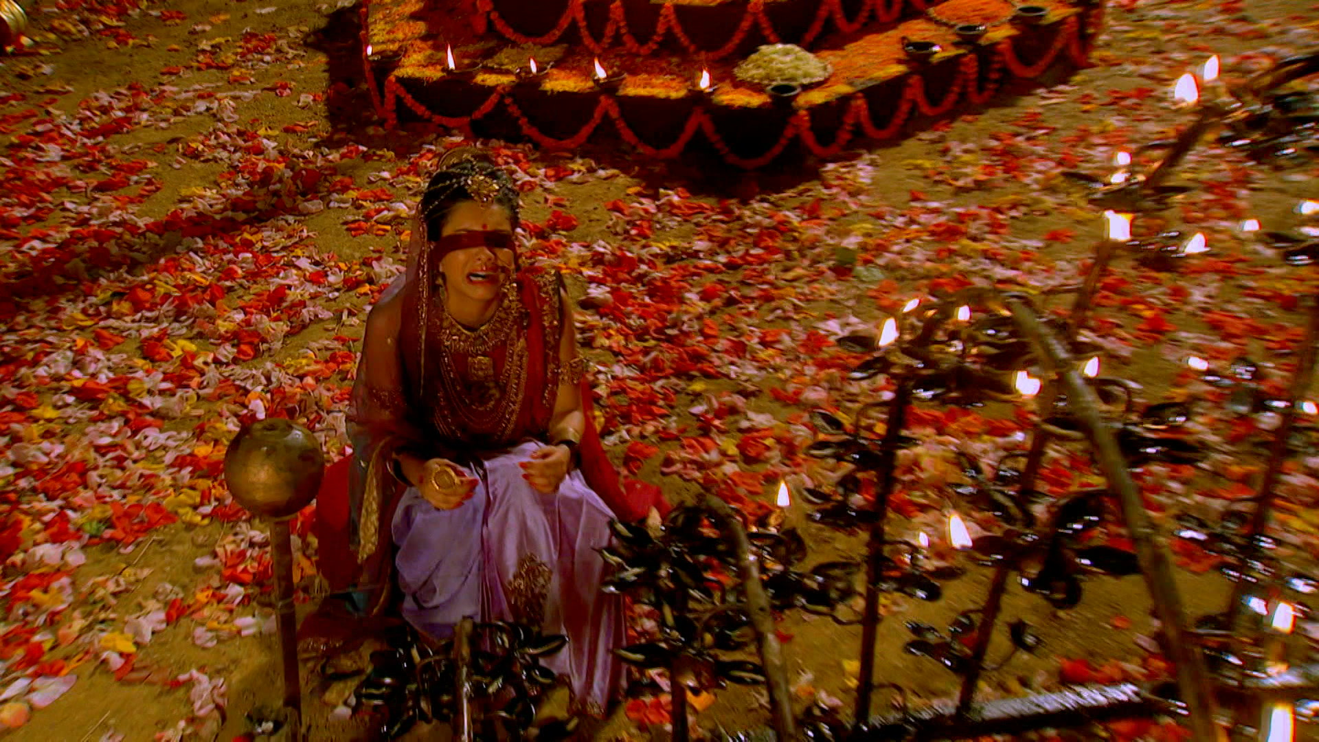 Gandhari Mourns for Her Sons