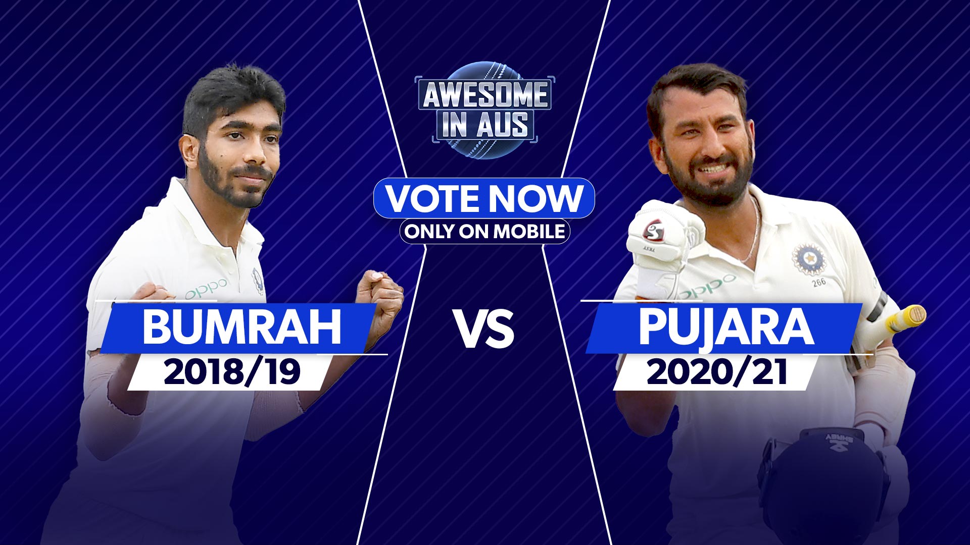 R16: Bumrah 2018/19 vs Pujara 2020/21