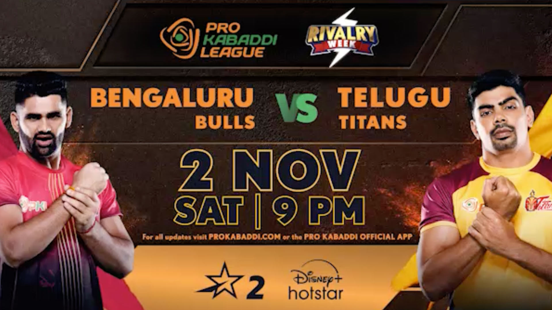 Bulls vs Titans: LIVE on 2nd Nov