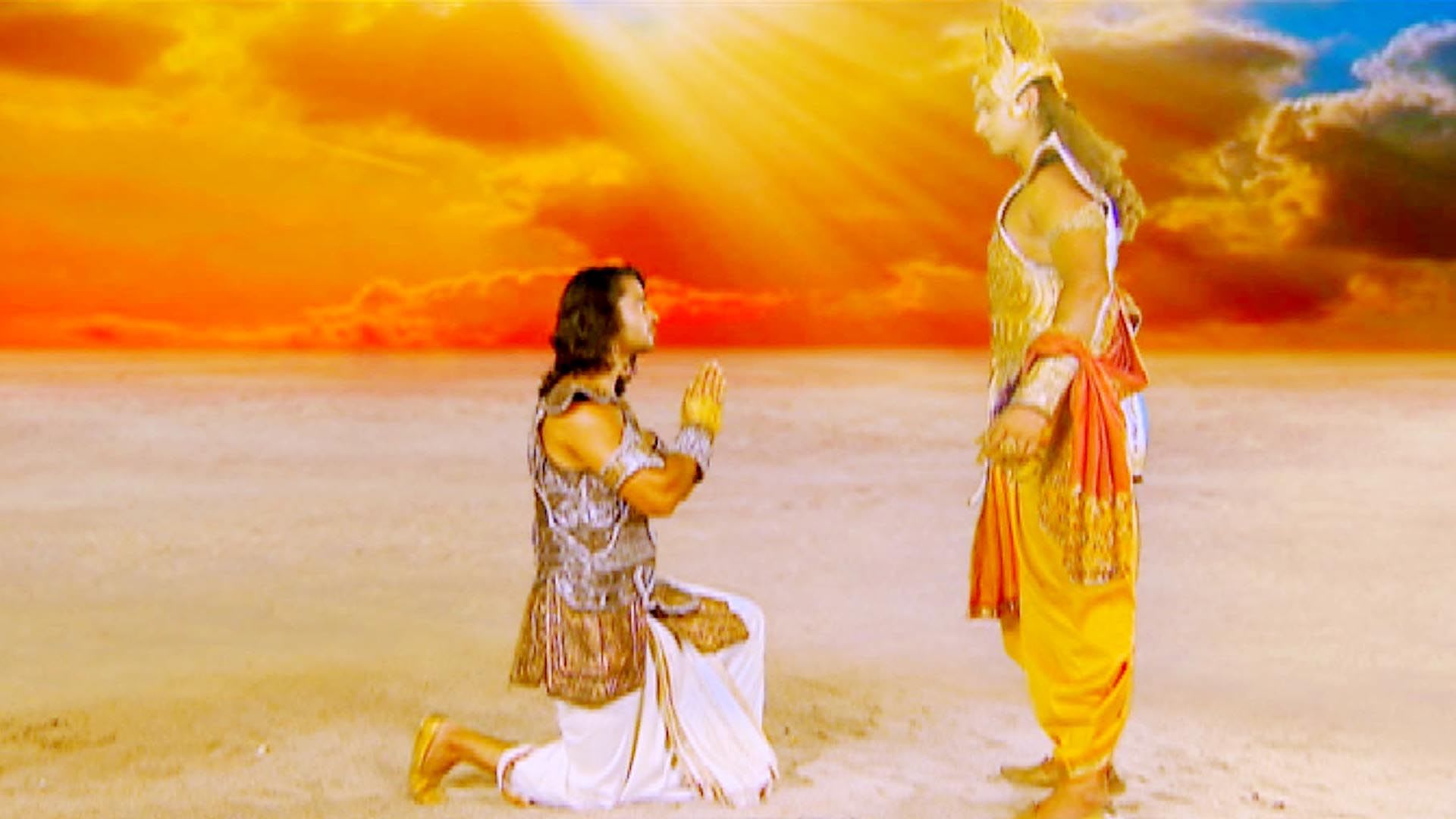 Krishna Guides Arjuna