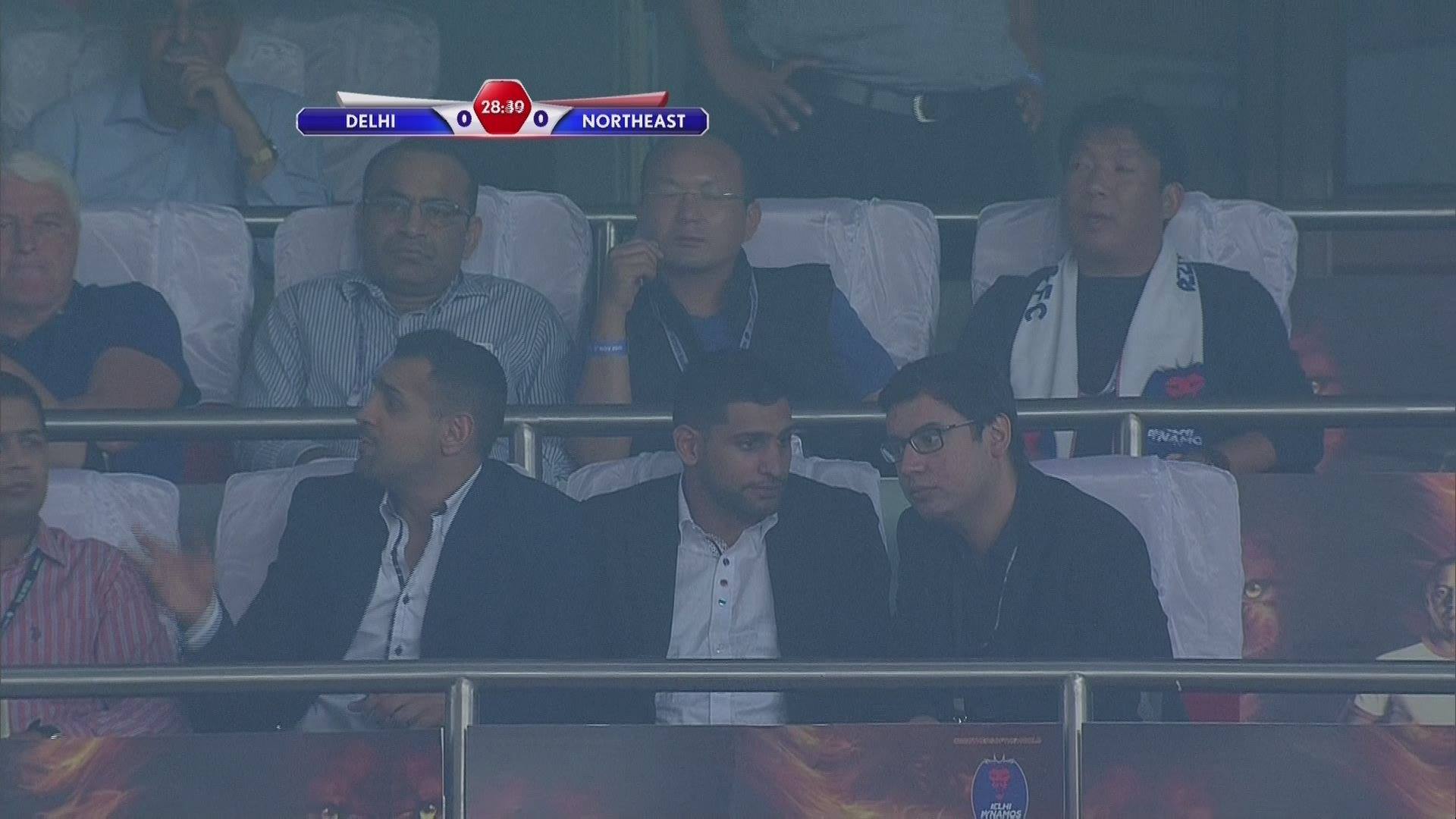 Amir Khan's in the VIP box!