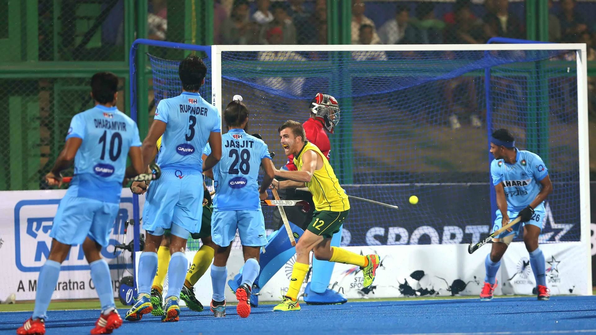 Late Goals Help Oz go 1-0 up against India