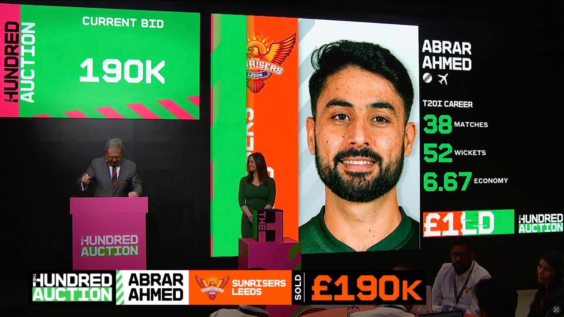 The Hundred auction 2026 - Sunrisers Leeds sign Pakistan spinner Abrar ...